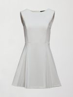Split Pleat Tennis Dress in Scuba - White - Image 7