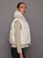 Nylon Puffer Vest - White - Image 3
