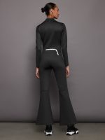 Black Jumpsuit With White Flower - Black - Image 4