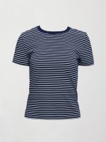 Stripe Ringer Tee - Cloud / Navy Stripe - Image 8