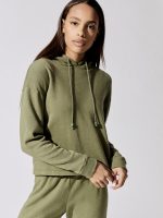 Vintage Fleece Gem Hoodie - Basil With Jade