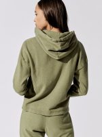 Vintage Fleece Gem Hoodie - Basil With Jade - Image 4