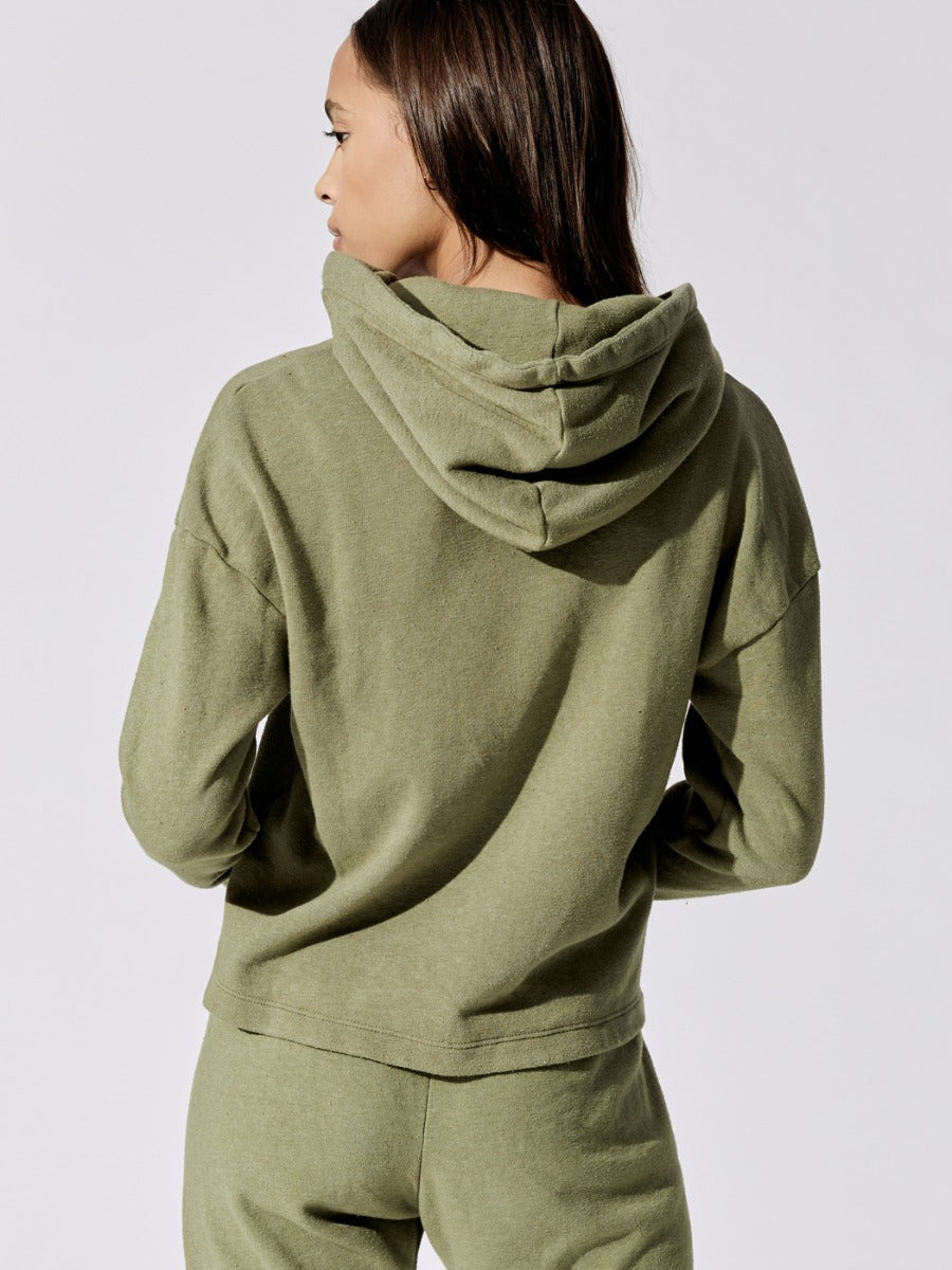 Vintage Fleece Gem Hoodie - Basil With Jade - Image 4