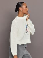 Olivia Martini Crewneck Sweater - Off White - Image 6