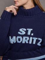 St. Moritz Turtleneck - Custom Knit Navy - Image 4