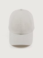 Lo Linen Baseball Cap - Optic White Linen - Image 5