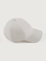 Lo Linen Baseball Cap - Optic White Linen - Image 6