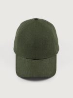 Lo Linen Baseball Cap - Olive - Image 5
