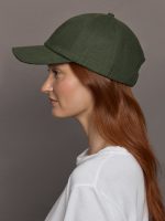 Lo Linen Baseball Cap - Olive - Image 4