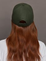 Lo Linen Baseball Cap - Olive - Image 3