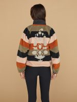 Hit The Slopes Printed Fleece Jacket - Honey Mallow Combo - Image 3