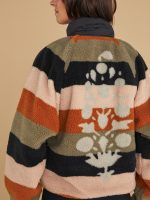 Hit The Slopes Printed Fleece Jacket - Honey Mallow Combo - Image 12