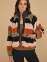Hit The Slopes Printed Fleece Jacket - Honey Mallow Combo - Image 11