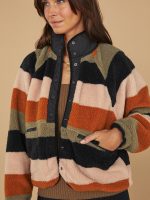 Hit The Slopes Printed Fleece Jacket - Honey Mallow Combo - Image 14