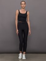 Belted Hybrid Pants - Black - Image 7