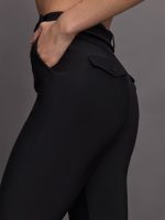 Belted Hybrid Pants - Black - Image 6