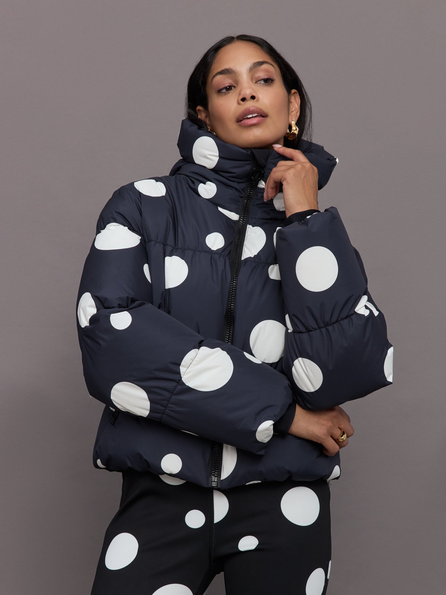 GOLD-GB02010244-BLKWHI-Grand-Ski-Jacket-color-Dot-Black_26027-Edit Grand Ski Jacket - Dot Black - Image 1