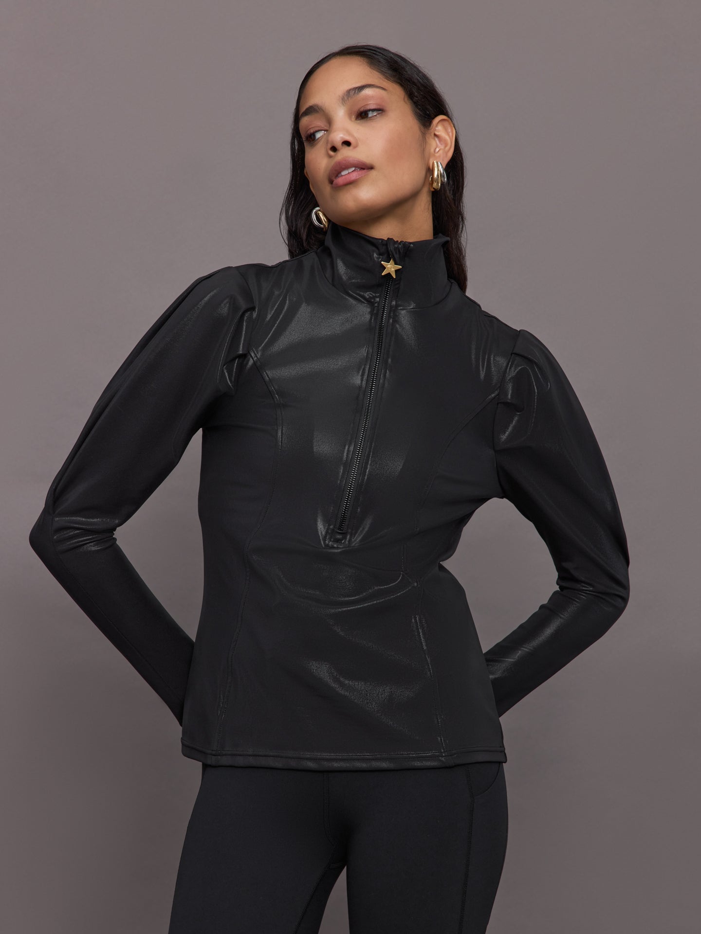 GOLD-GB30623244-BLKBLK-Louise-Ski-Pully-color-BLACK_25691-Edit Louise Ski Pully - Black - Image 1
