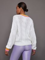 Cable Knit Sweater - White - Image 6