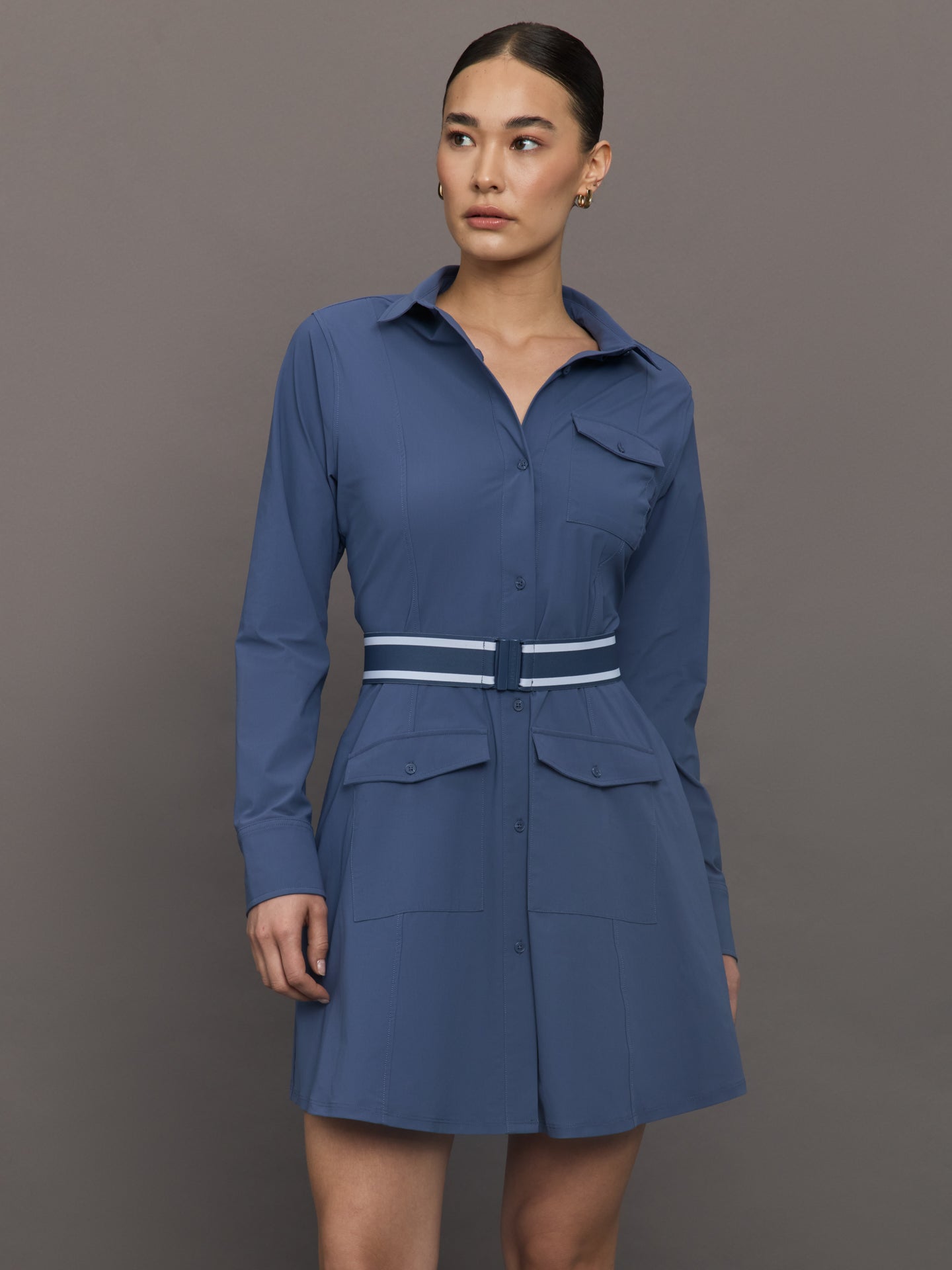 Phoenix Long Sleeve Dress - Vintage Indigo - Image 1