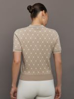 Wolf Chain Jacquard Polo - Sand - Image 5