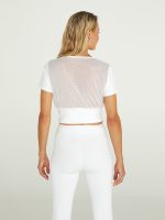 Breathe Crop Top - White - Image 3