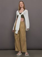 Gabrielle Knit Cape - Creme - Image 2