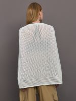 Gabrielle Knit Cape - Creme - Image 5