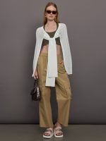 Gabrielle Knit Cape - Creme - Image 6