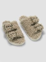 Vegan Buckle Slide - Beige - Image 3