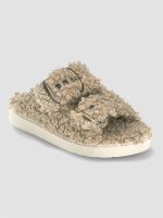 Vegan Buckle Slide - Beige - Image 5