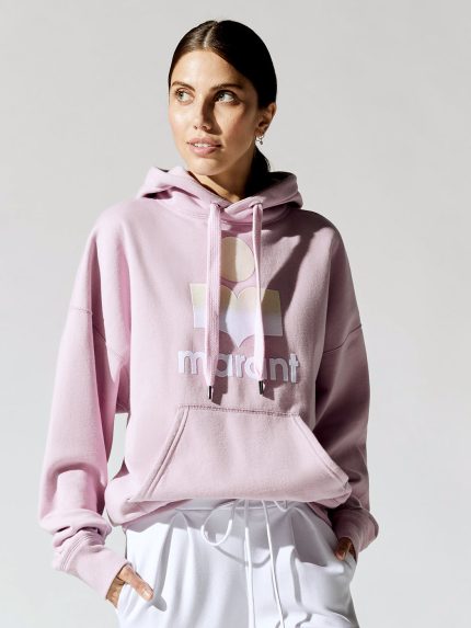 Mansel Hooded Logo Sweatshirt - Light Pink
