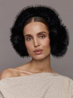 Faux Fox Earmuffs - Black - Image 6