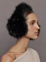 Faux Fox Earmuffs - Black - Image 7