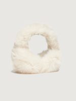 Faux Long Hair Fur Earmuffs - Ivory - Image 3