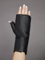 Shearling Mittens - Black - Image 3