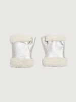 Shearling Mittens - Ivory/ Silver - Image 4