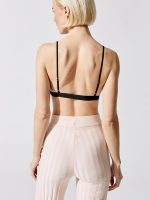 Mimi Matte Jersey Triangle Bralette - Black - Image 3