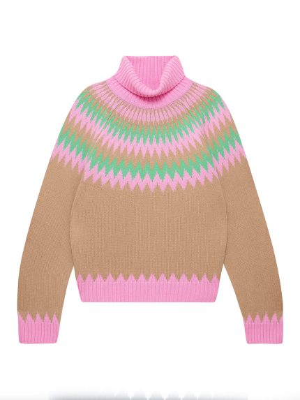 Nordic Yoke Roll Collar - Cinderella/Pink/Hazelnut/Emerald