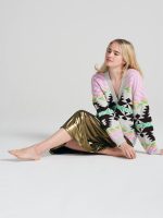 Aztec Vee Cardigan - Crystal/Palegrey - Image 4