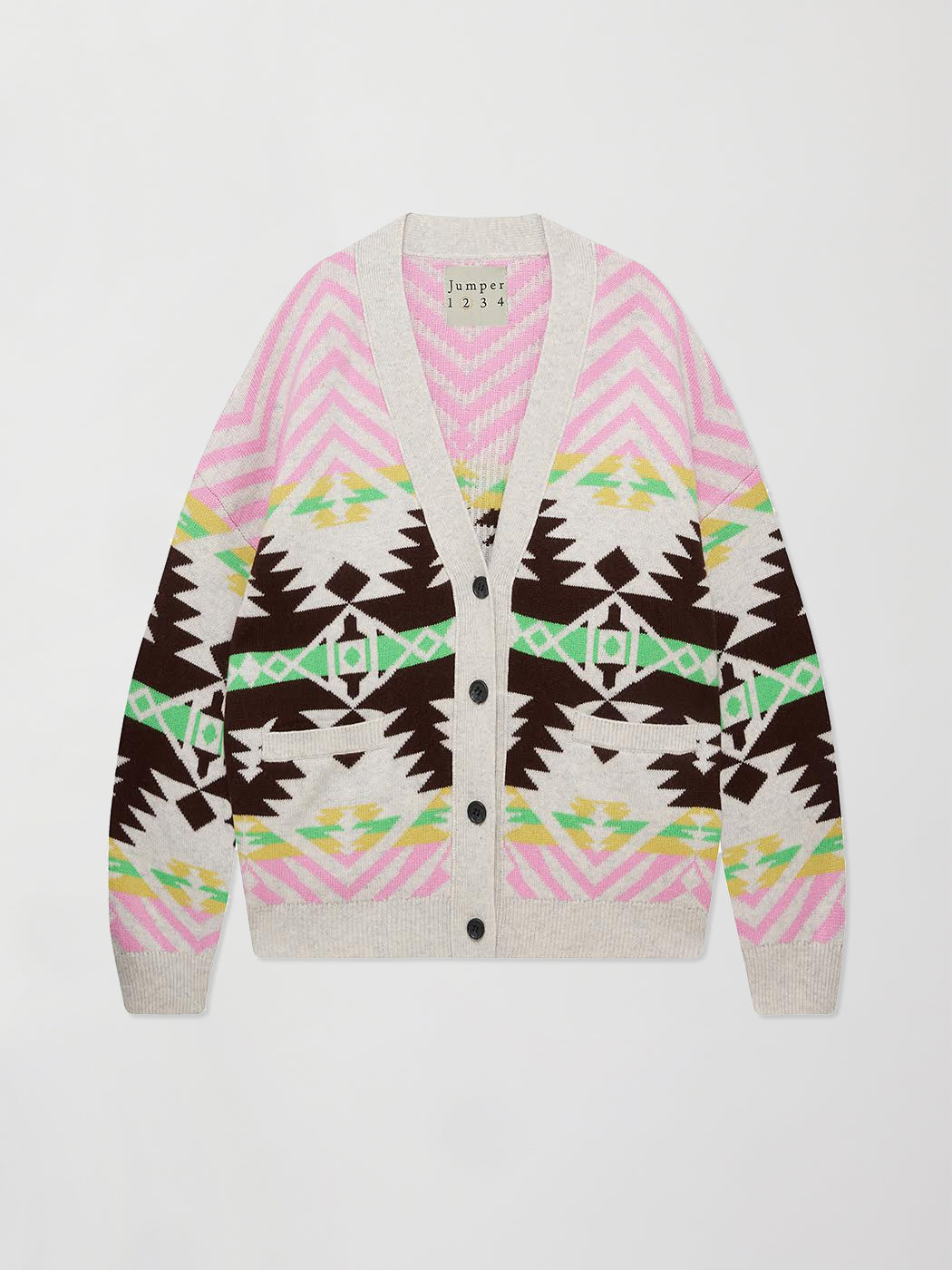 JUMP-ZNC22-084-PRNTGEO-22FAL-AztecVeeCardigan-color-CRYSTAL-PALEGREY-8 Aztec Vee Cardigan - Crystal/Palegrey - Image 1