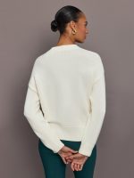 Benton Sweater Imperfect Heart - Off White / Emerald - Image 6