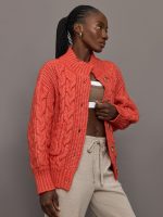 Troy Cable Sweater - Mars Orange - Image 4