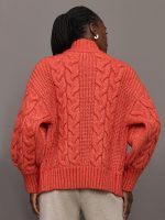 Troy Cable Sweater - Mars Orange - Image 6