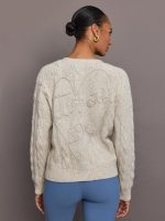 Suzanne Just Add Love Cashmere Cardigan - Soft Taupe Multi - Image 10