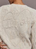 Suzanne Just Add Love Cashmere Cardigan - Soft Taupe Multi - Image 3