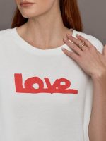 Suke Love Lines Tee - White - Image 4