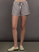 Weekend Stripe Shorts - Brown/White - Image 3
