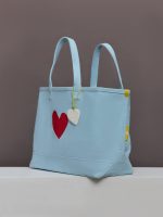 Heart Tote - Blue/Red - Image 2