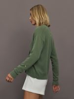 Whisper Featherweight Cardigan - Army Green - Image 5